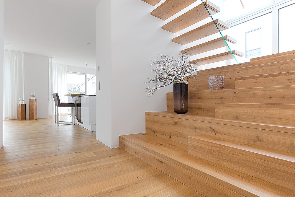 Moderne Stadtvilla - Eiche Landhausdielen